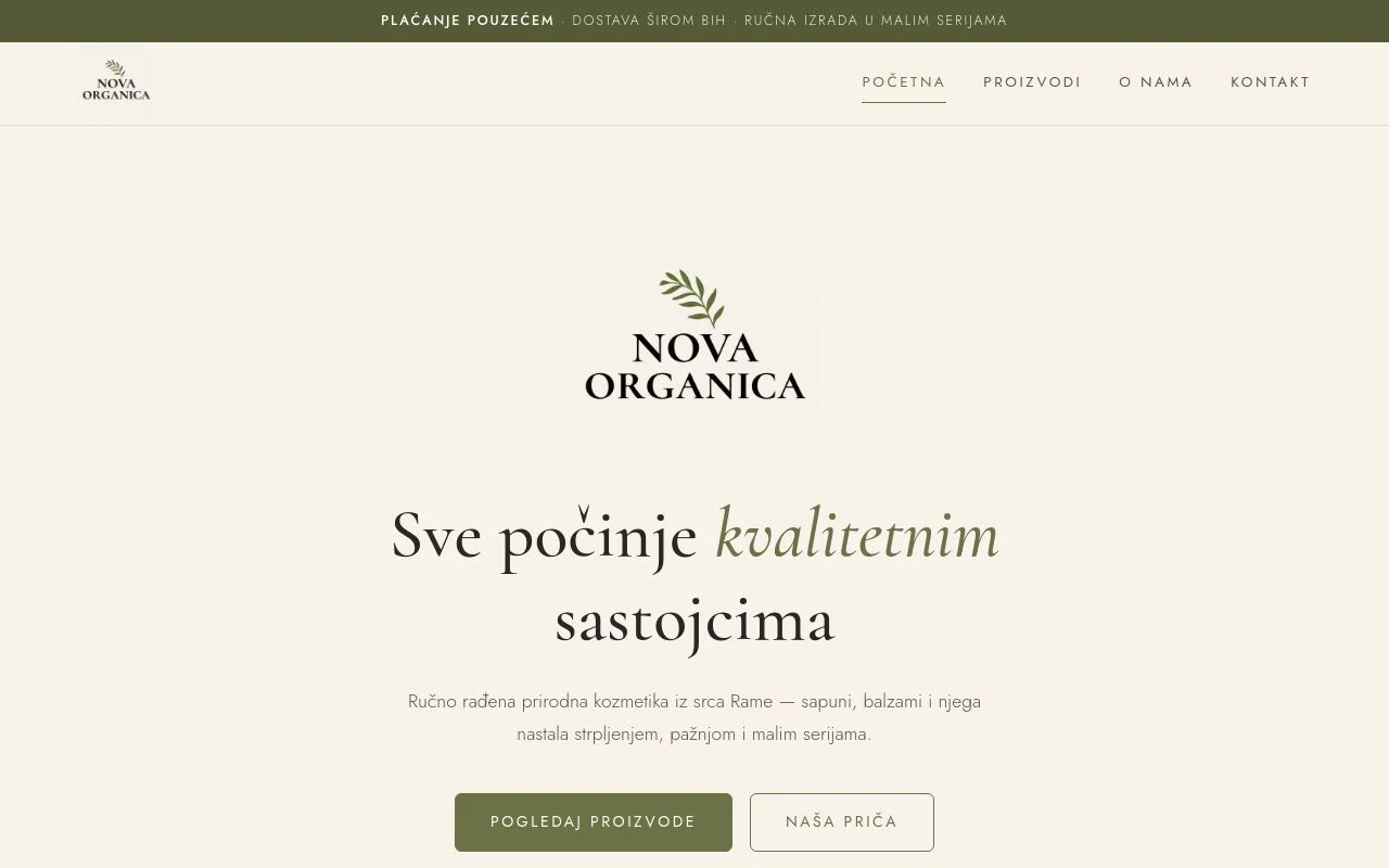 Početna stranica — Nova Organica